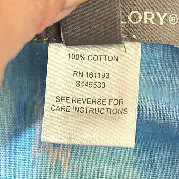 BEAUTIFUL Blue Peacock & Magnolia Print Kimono Wrap, One Size, 100% Cotton - Picture 9 of 9